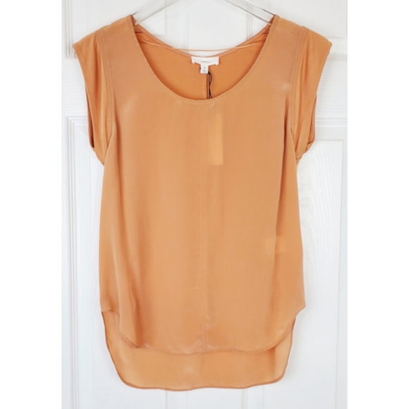 A Loves A Tops - NWT a loves a clay silk fabric mix woven blouse